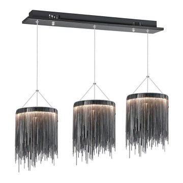 Candelabro num fio LED CASCATA BLACK 3xLED/54W/230V