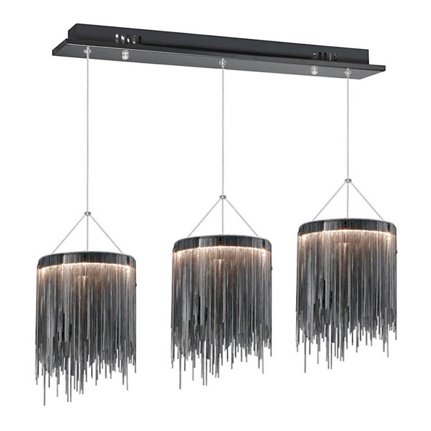 Candelabro num fio LED CASCATA BLACK 3xLED/54W/230V