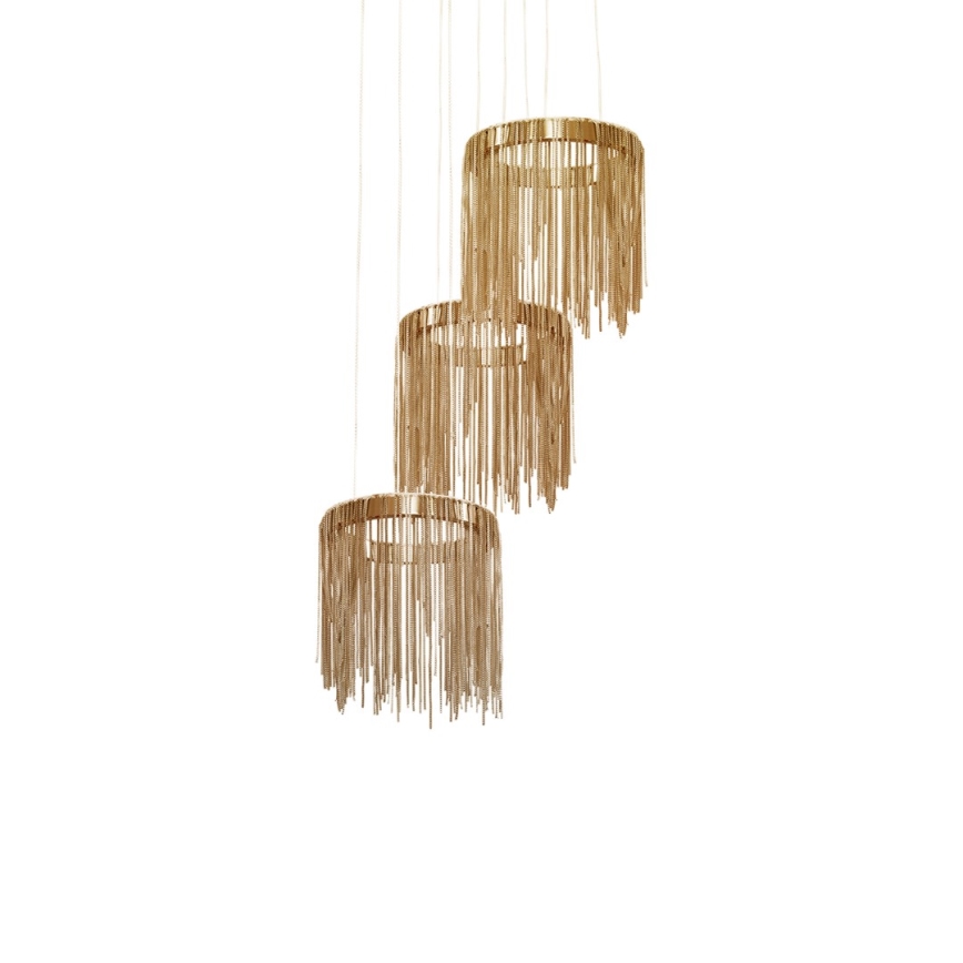 Candelabro num fio LED CASCATA COPPER 3xLED/54W/230V