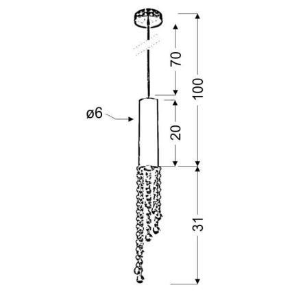 Candelabro num fio LED DUERO LED/3W/230V