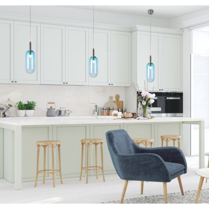 Candelabro num fio LED FIUGGI LED/6W/230V AZUL