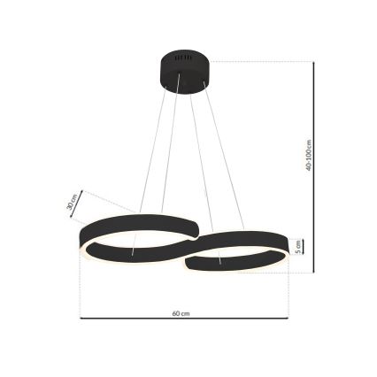 Candelabro num fio LED INFINITY LED/50W/230V