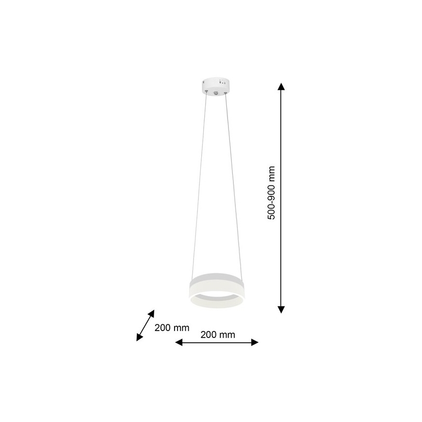 Candelabro num fio LED RING LED/12W/230V