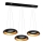 Candelabro num fio LED RONDO 3xLED/12W/230V preto antigo