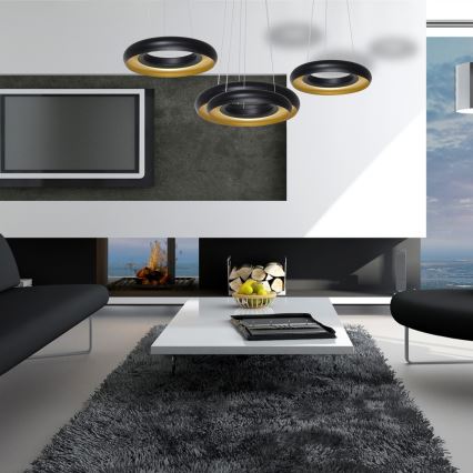 Candelabro num fio LED RONDO 3xLED/12W/230V preto antigo
