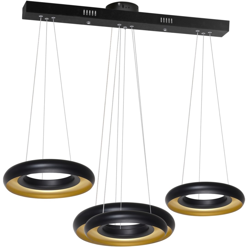 Candelabro num fio LED RONDO 3xLED/12W/230V preto antigo