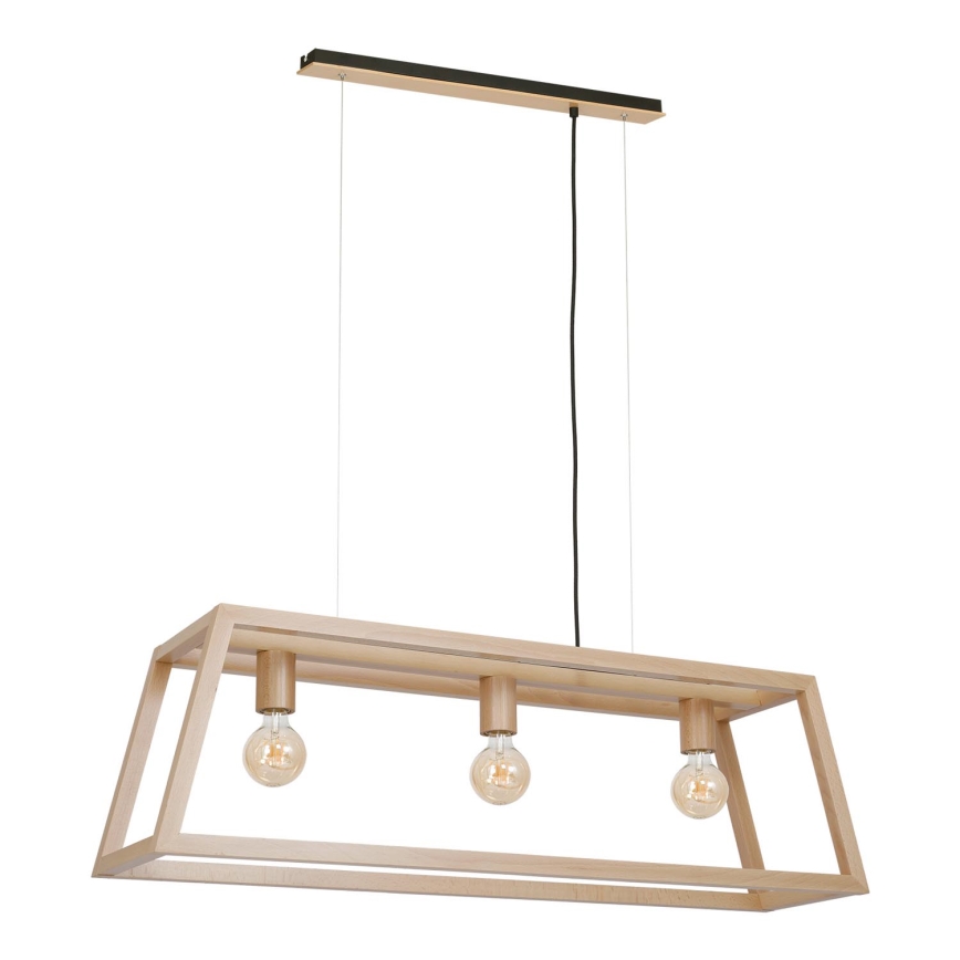 Candelabro num fio LEGNO 3xE27/60W/230V