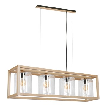 Candelabro num fio LEGNO 4xE27/60W/230V