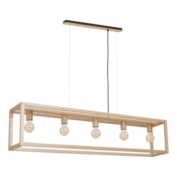 Candelabro num fio LEGNO 5xE27/60W/230V
