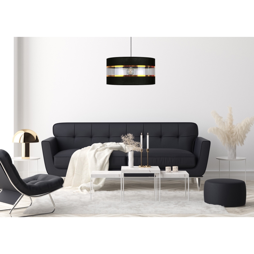 Candelabro num fio LIND 1xE27/60W/230V preto antigo