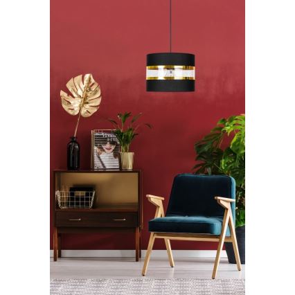Candelabro num fio LIND 1xE27/60W/230V preto antigo