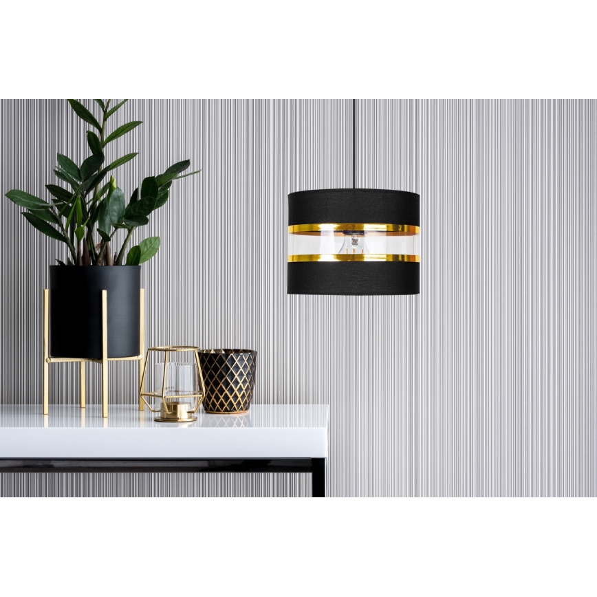 Candelabro num fio LIND 1xE27/60W/230V preto antigo