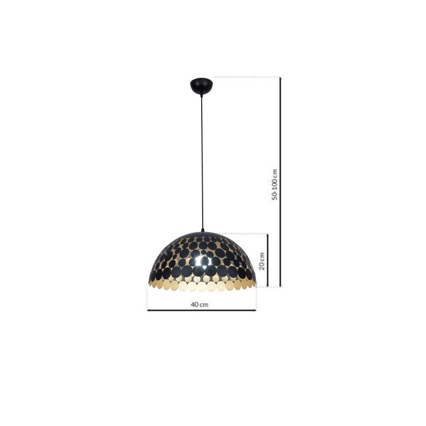 Candelabro num fio LISA BLACK 1xE27/60W/230V