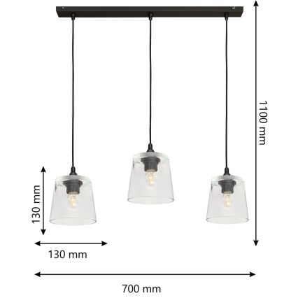 Candelabro num fio LUCEA 3xE27/15W/230V