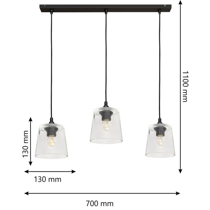 Candelabro num fio LUCEA 3xE27/15W/230V