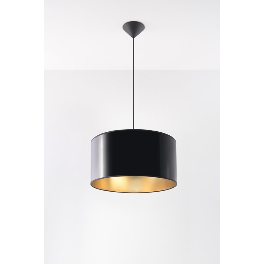 Candelabro num fio LUXOR 40 1xE27/60W/230V dourado/preto antigo