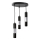 Candelabro num fio MAGNUMA 3xGU10/50W/230V preto antigo/cromo brilhante