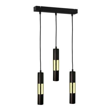Candelabro num fio MAGNUMA 3xGU10/50W/230V preto antigo/dourado