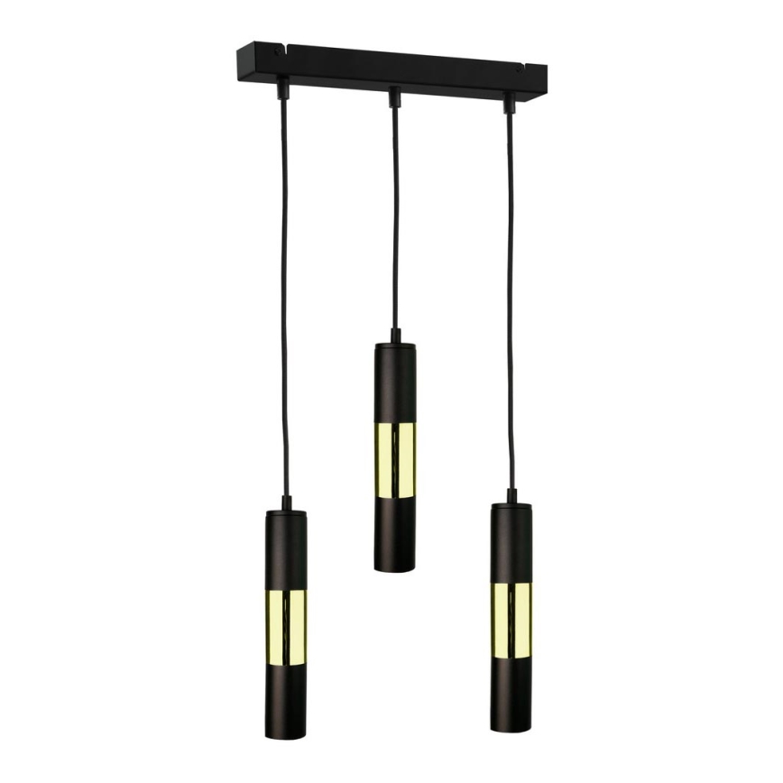Candelabro num fio MAGNUMA 3xGU10/50W/230V preto antigo/dourado