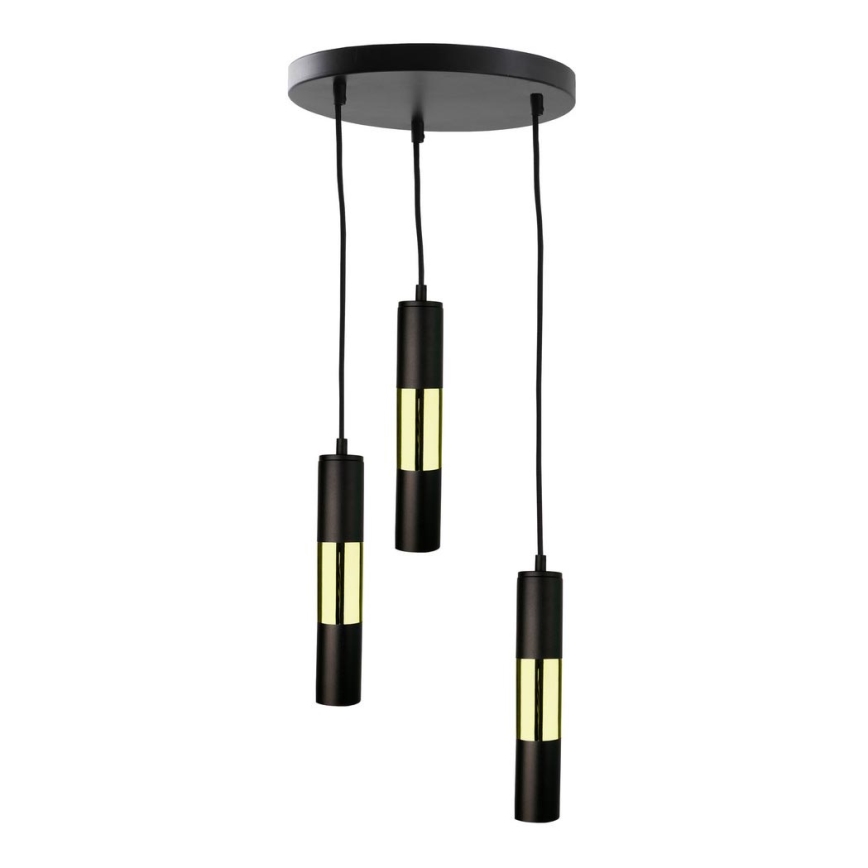 Candelabro num fio MAGNUMA 3xGU10/50W/230V preto antigo/dourado