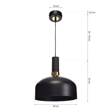 Candelabro num fio MALMO 1xE27/60W/230V