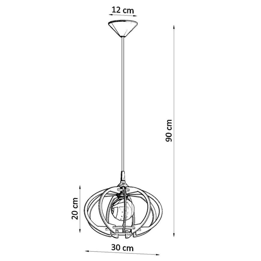 Candelabro num fio MANDELINO 1xE27/60W/230V