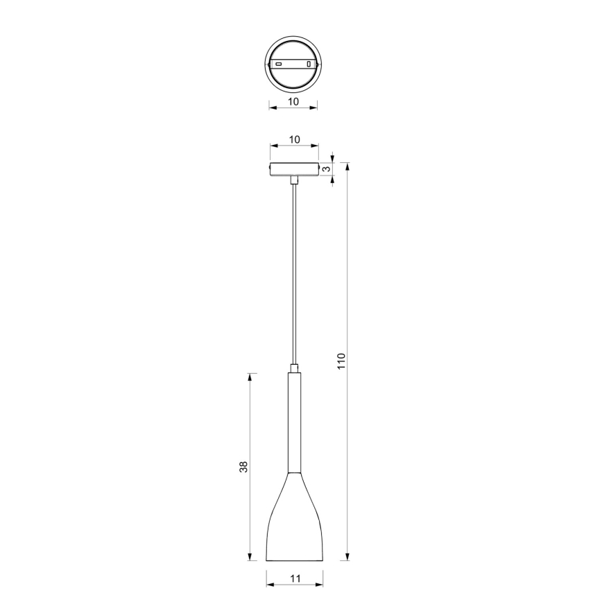 Candelabro num fio MUZA 1xE27/60W/230V