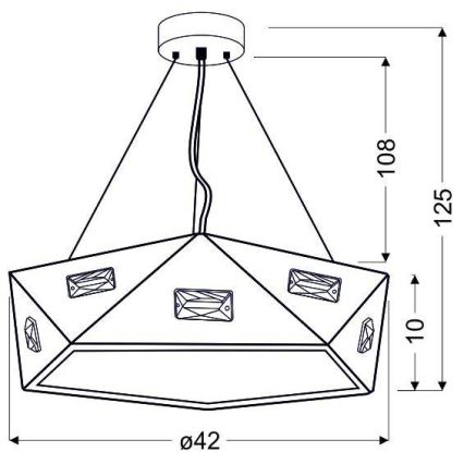Candelabro num fio NEMEZIS 3xG9/40W/230V