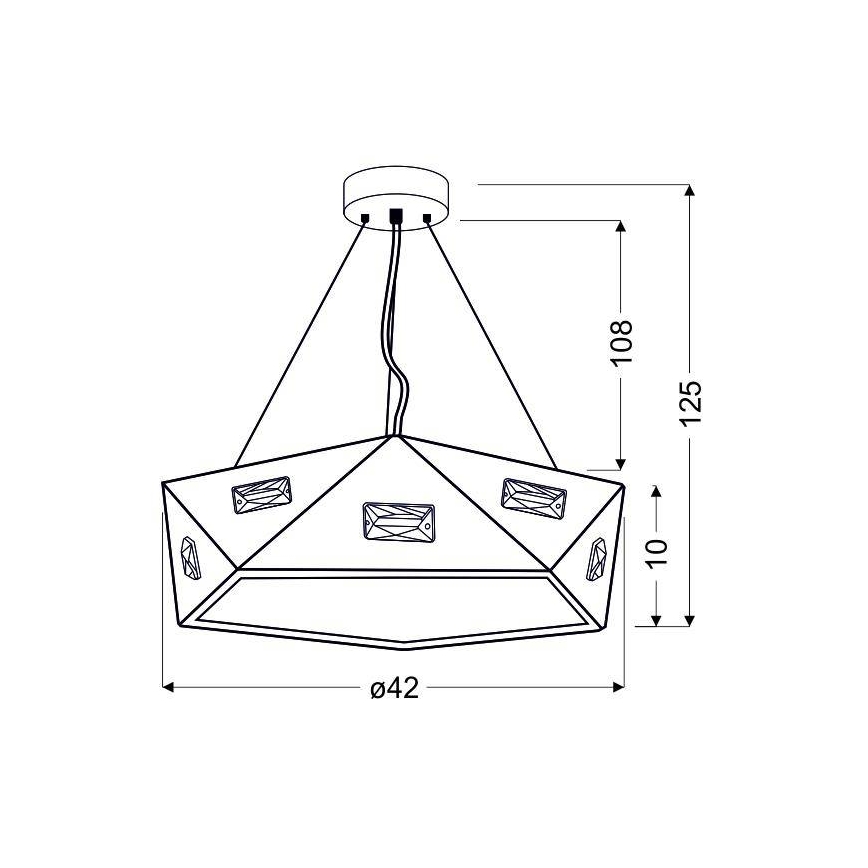 Candelabro num fio NEMEZIS 3xG9/40W/230V