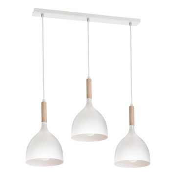 Candelabro num fio NOAK WOOD 3xE27/60W/230V