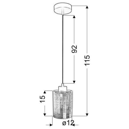 Candelabro num fio NOCTURNO 1xE27/40W/230V