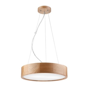 Candelabro num fio OAK 2xE27/60W/230V carvalho ø 37 cm