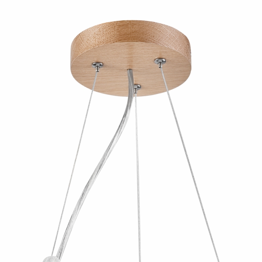 Candelabro num fio OAK 2xE27/60W/230V carvalho ø 37 cm