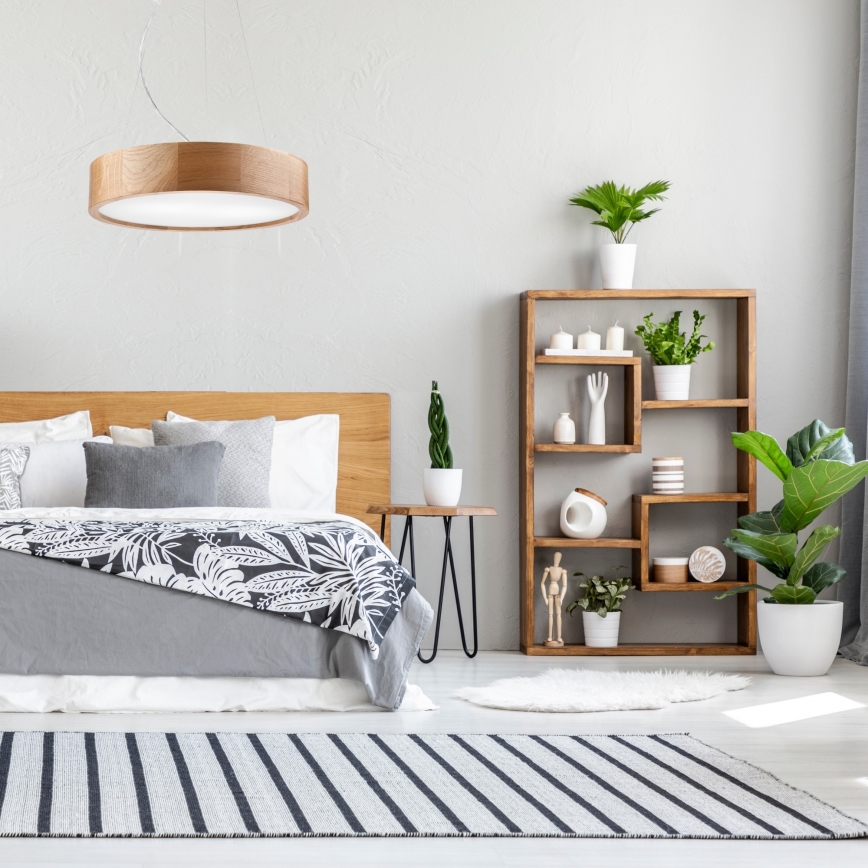 Candelabro num fio OAK 2xE27/60W/230V carvalho ø 37 cm