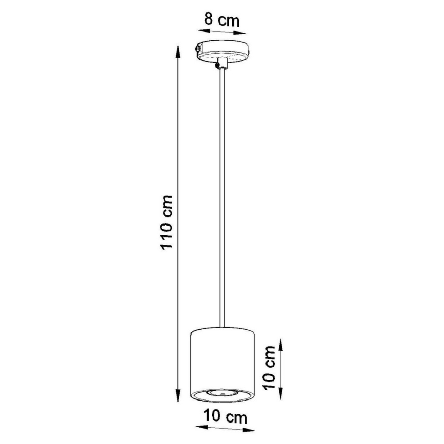 Candelabro num fio ORBIS 1 1xGU10/40W/230V branco