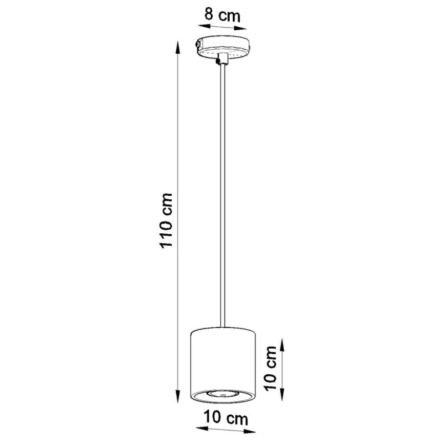 Candelabro num fio ORBIS 1 1xGU10/40W/230V cinzento