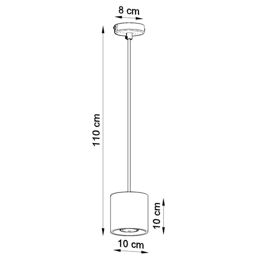 Candelabro num fio ORBIS 1 1xGU10/40W/230V preto antigo