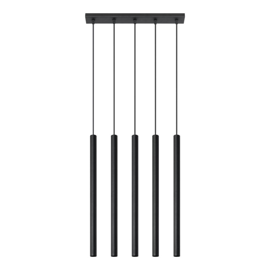 Candelabro num fio PASTELO 5 5xG9/12W/230V preto antigo