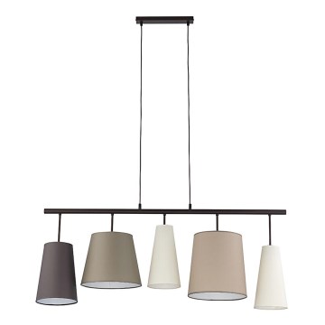 Candelabro num fio PEDRO 5xE27/60W/230V bege