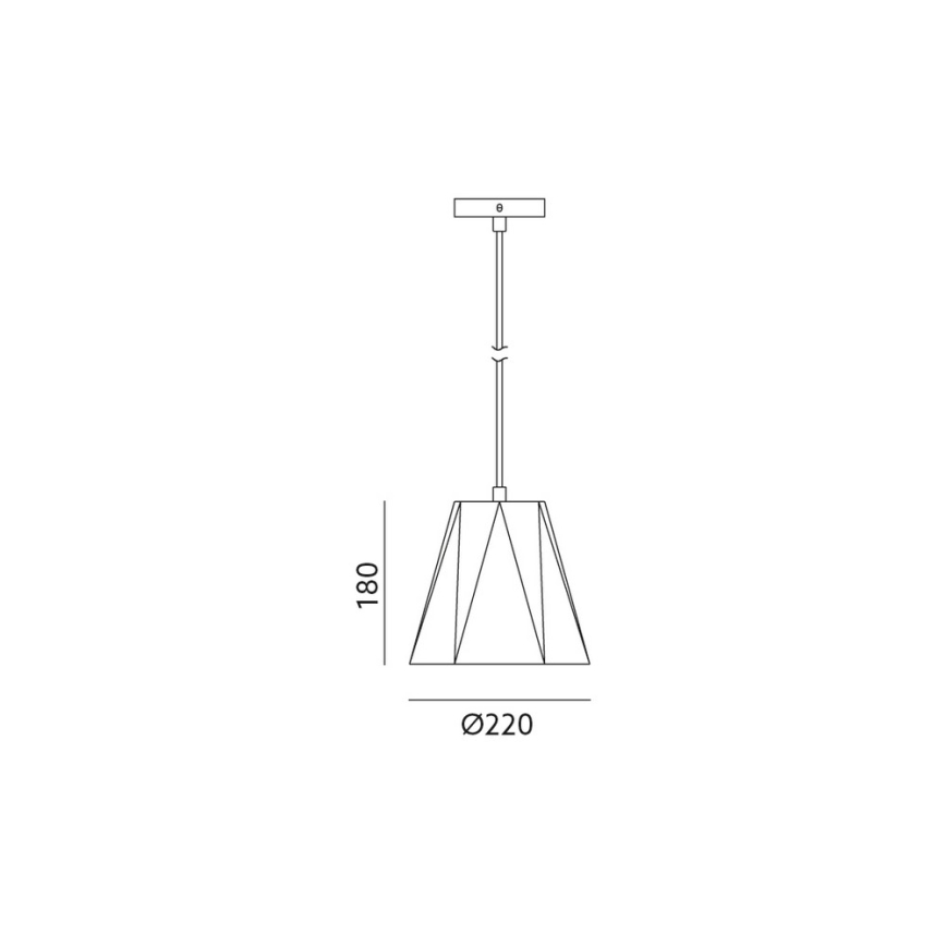 Candelabro num fio PITTORE 1xE27/25W/230V