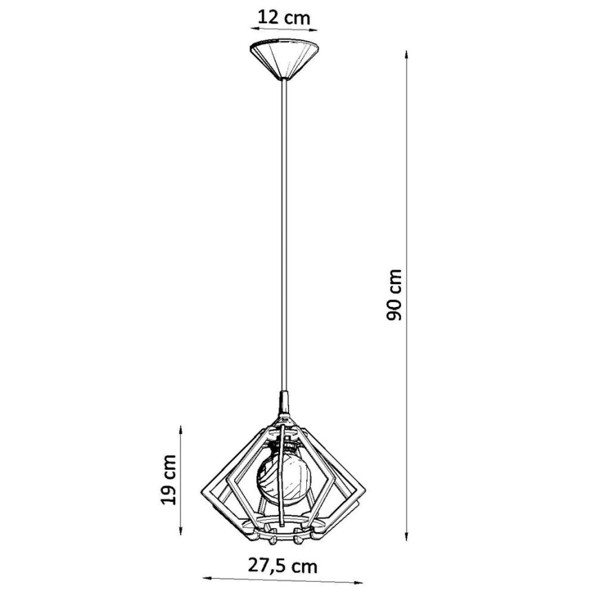 Candelabro num fio POMPELMO 1xE27/60W/230V