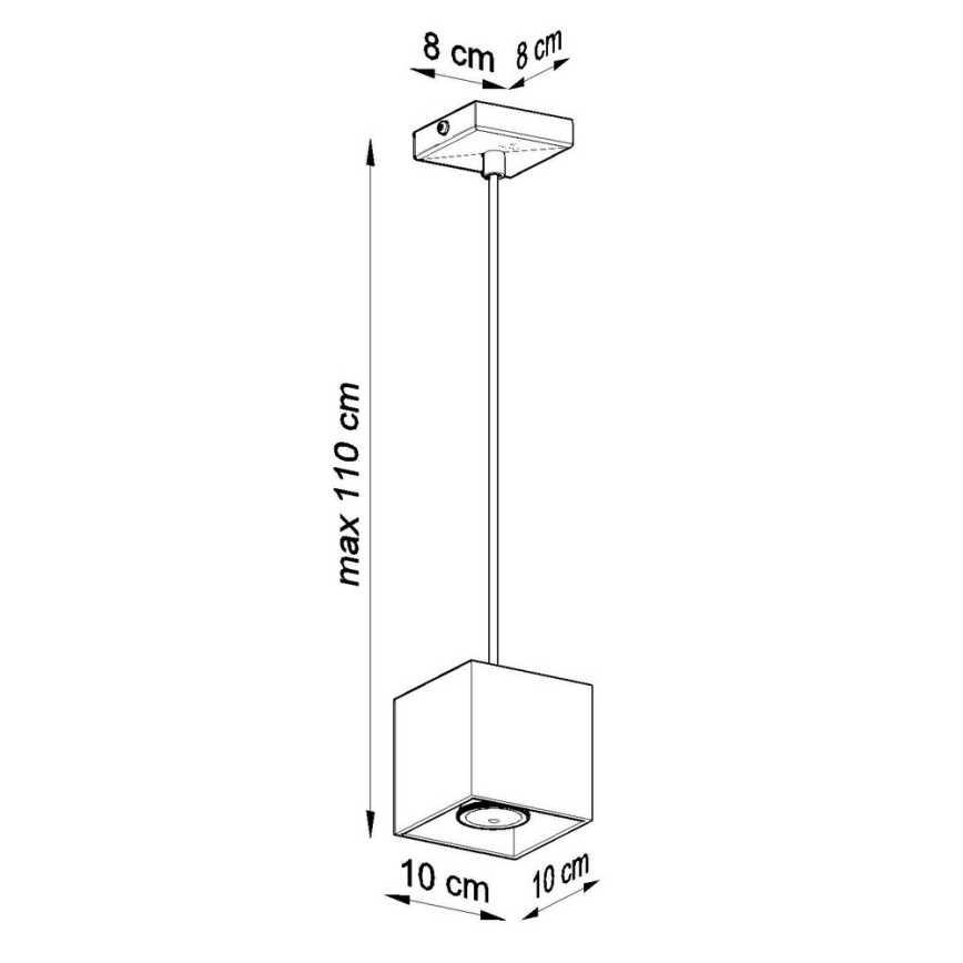 Candelabro num fio QUAD 1 1xGU10/40W/230V branco