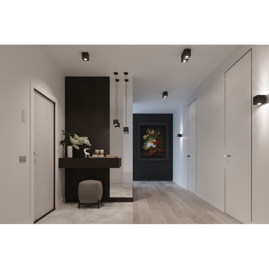 Candelabro num fio QUAD 1 1xGU10/40W/230V preto antigo
