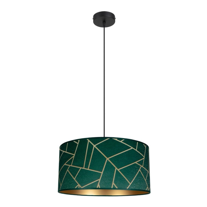 Candelabro num fio RELLA 1xE27/60W/230V verde/dourado