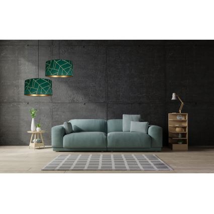 Candelabro num fio RELLA 1xE27/60W/230V verde/dourado