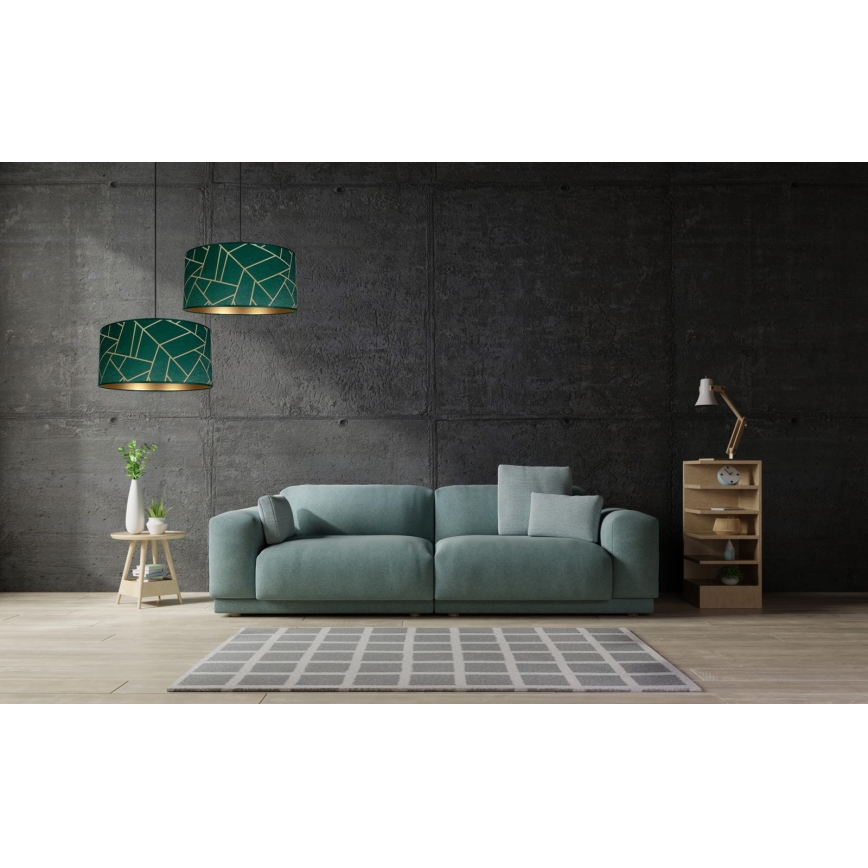 Candelabro num fio RELLA 1xE27/60W/230V verde/dourado