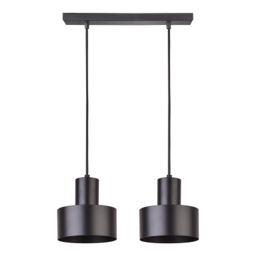 Candelabro num fio RIF 2xE27/60W/230V preto antigo