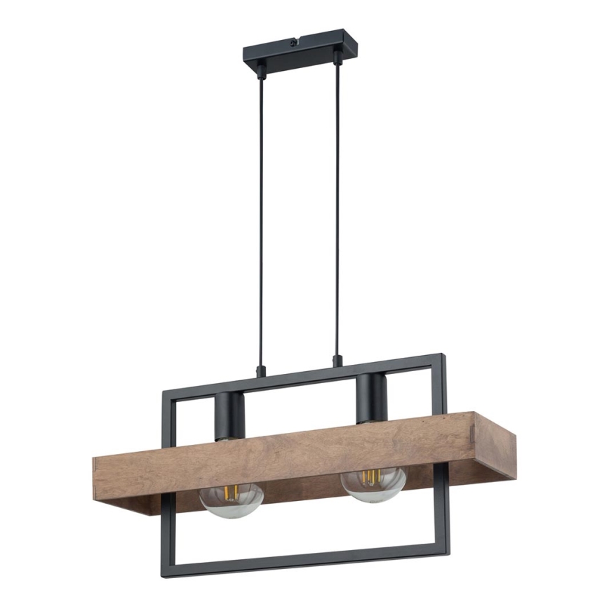 Candelabro num fio ROBIN 2xE27/60W/230V madeira