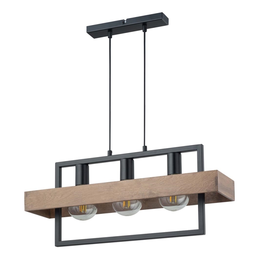 Candelabro num fio ROBIN 3xE27/60W/230V madeira