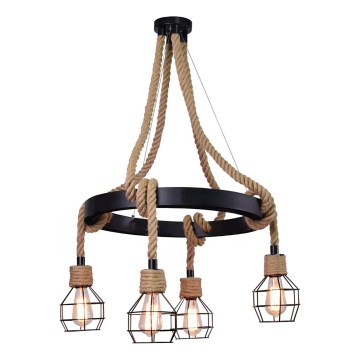 Candelabro num fio ROPE ALEGRA 4xE27/10W/230V